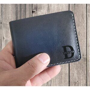 Handmade Bifold Full-Grain Leather Wallet for Men Free Personalization Option